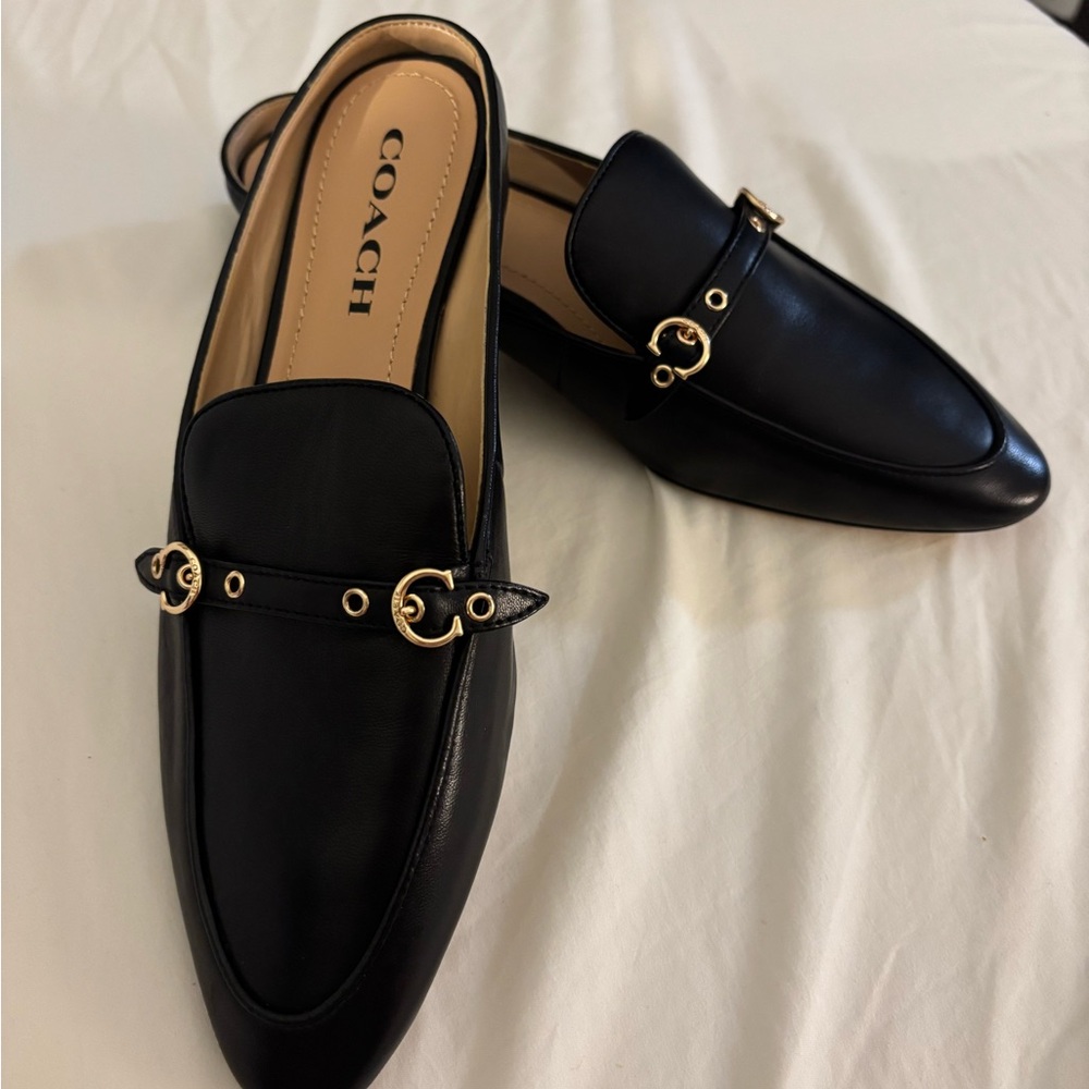 Coach Black Slip-On Loafers